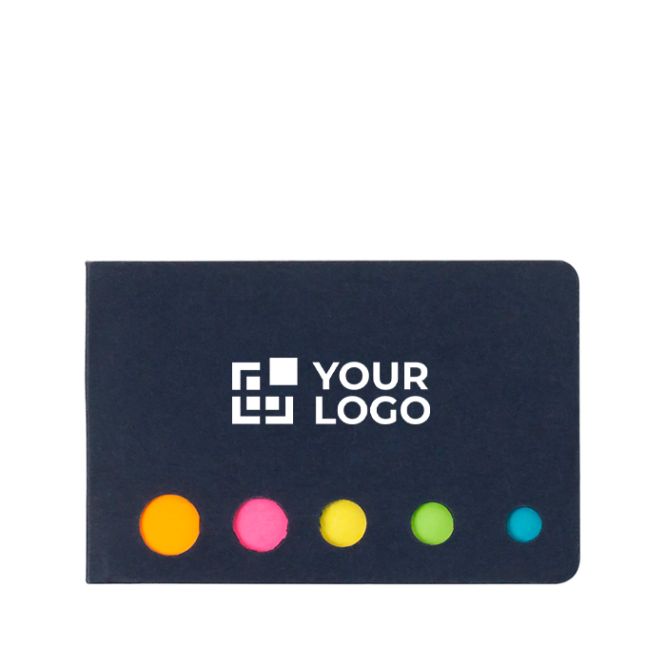 Notes adhésives en 5 couleurs différentes avec couverture en carton