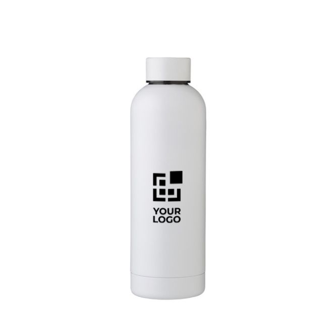 Bouteille thermos personnalisée en acier recyclé, finition mate 500ml
