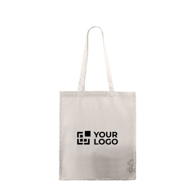 Sac en coton canvas recyclé avec longues anses 240 g/m²