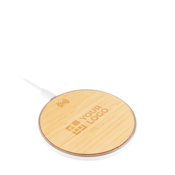 Chargeur sans fil rond aspect bambou Bamboo
