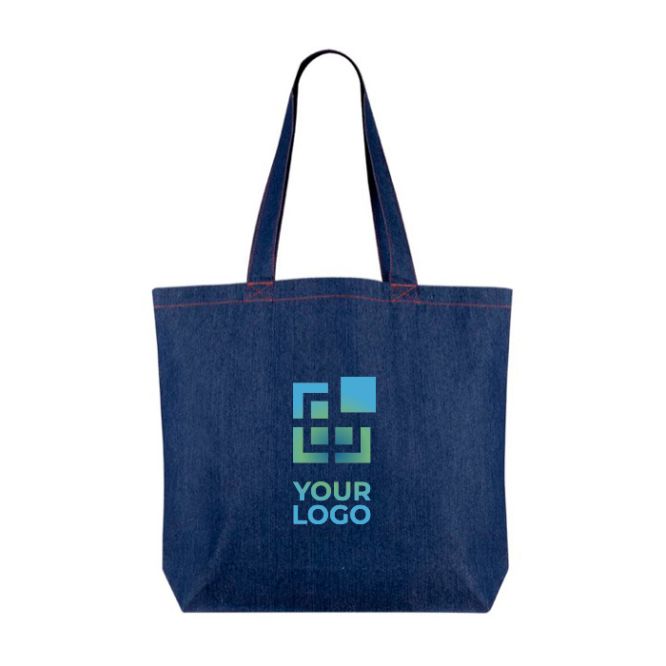Sac en denim recyclé avec poignées longues 280 g/m2