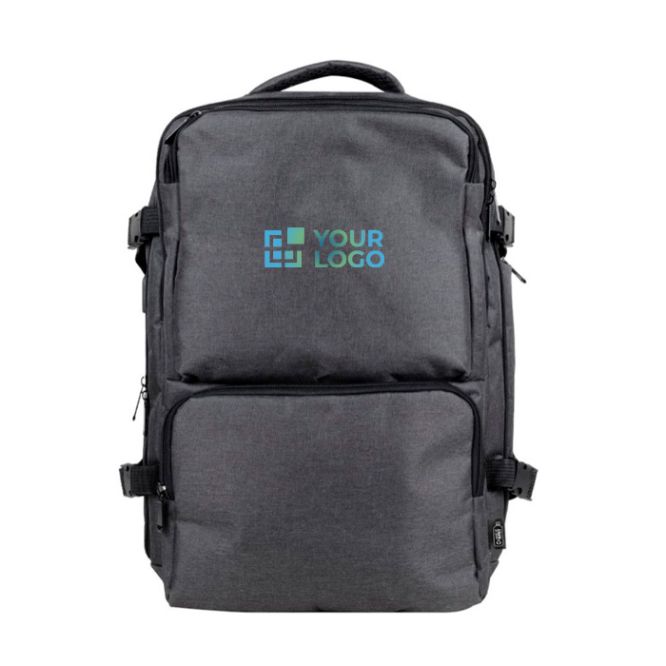 Sac à dos en polyester RPET multi-poches avec un rangement chaussures
