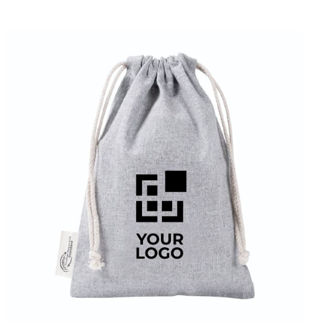 Sac en coton et polyester recyclé avec fermeture à cordons 120 g/m2