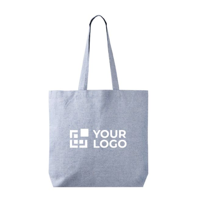 Tote bag en coton et polyester avec longues anses 220 g/m2
