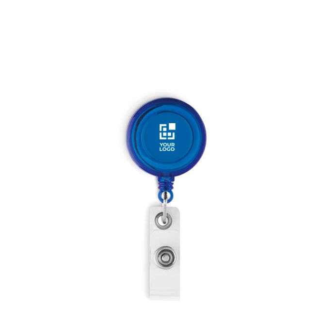 Porte-badge publicitaire pour salons avec clip métal Flex