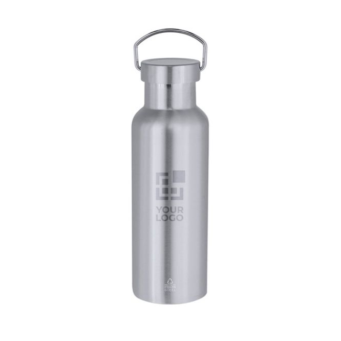 Gourde isotherme en acier inoxydable avec poignée de transport 500 ml