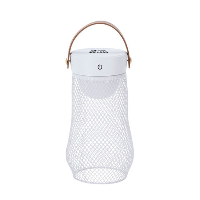 Lampe avec un design en métal avec anse supérieure en PU