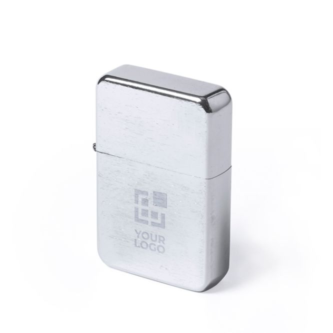 Briquet métallique mat à pierre rechargeable