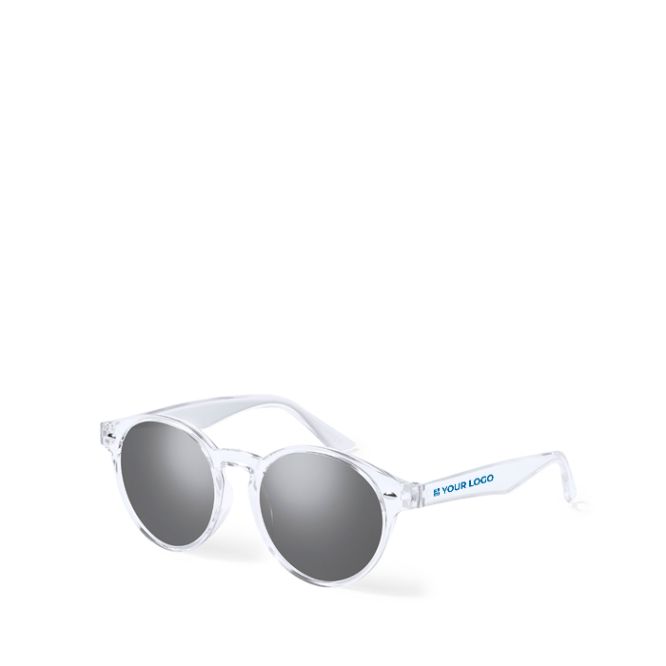 Lunettes de soleil avec des verres noirs et ronds UV400