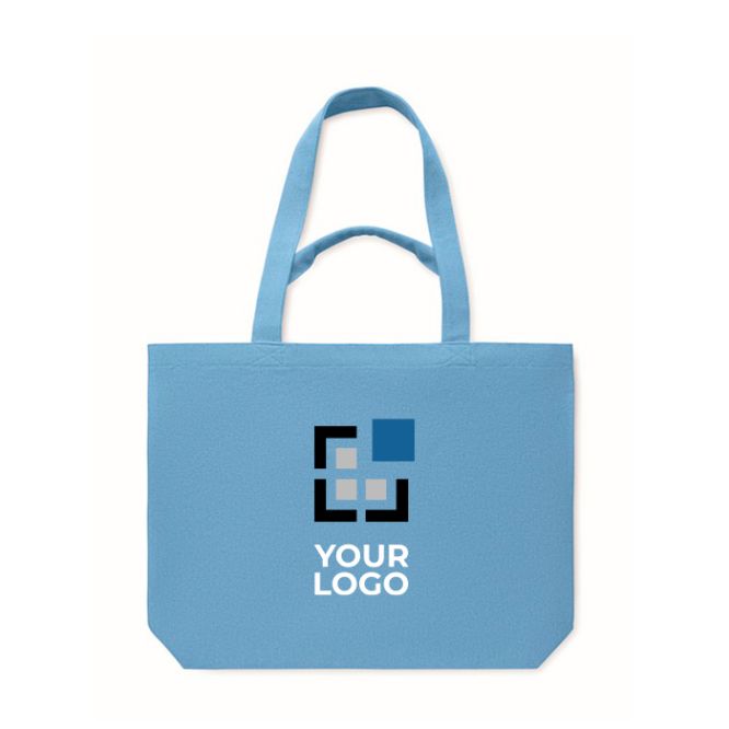 Sac en tissu recyclé avec anses courtes et longues 320 g/m²