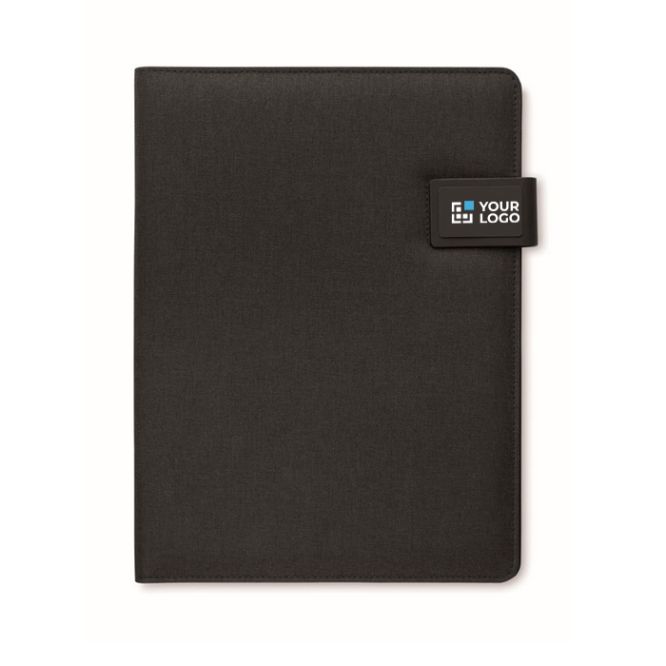 Porte-documents en cuir avec batterie externe et chargeur sans fil A4