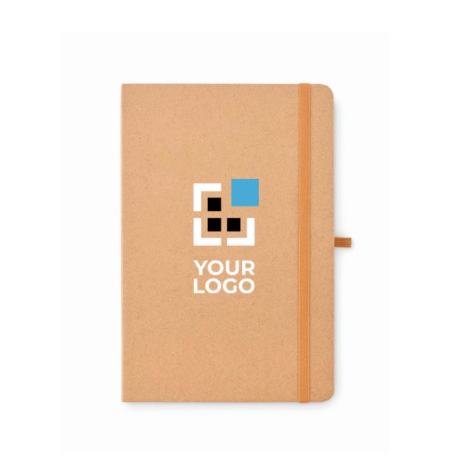 Carnet à pages blanches notes adhésives et porte-cartes intérieur A5