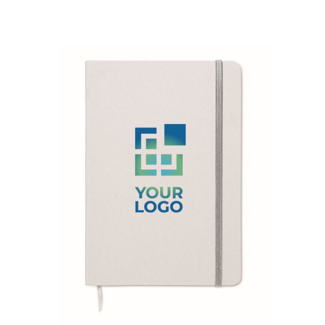 Carnet avec bande élastique et marque-page coloré, pages lignées A5