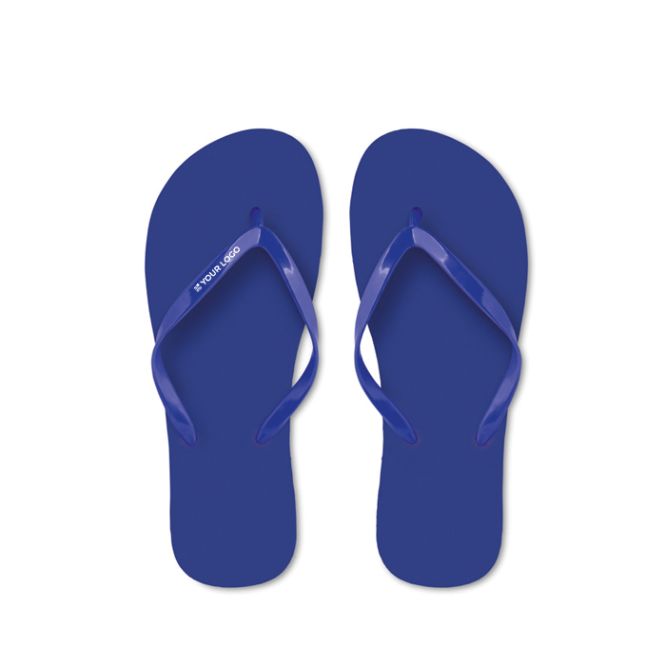 Tongs de plage en plastique unicolores et personnalisables 