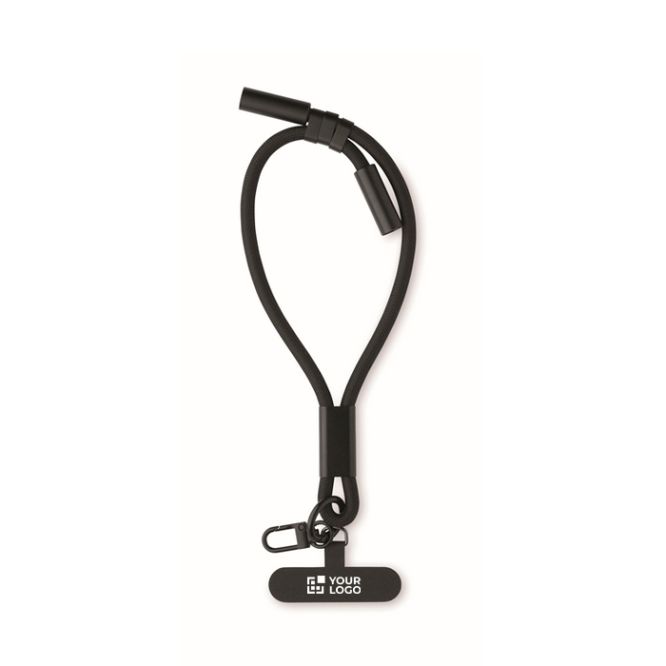 Bracelet RPET pour téléphone portable avec câble de recharge