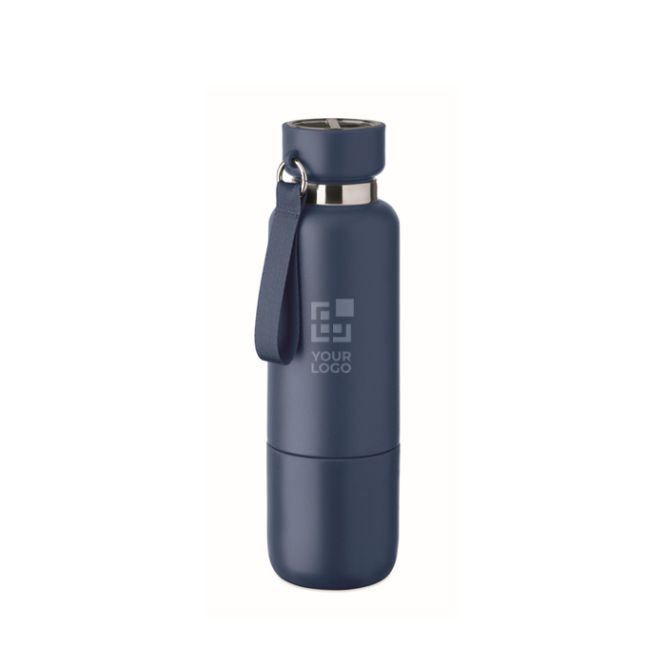Bouteille isotherme avec anse et verre intégré 500ml