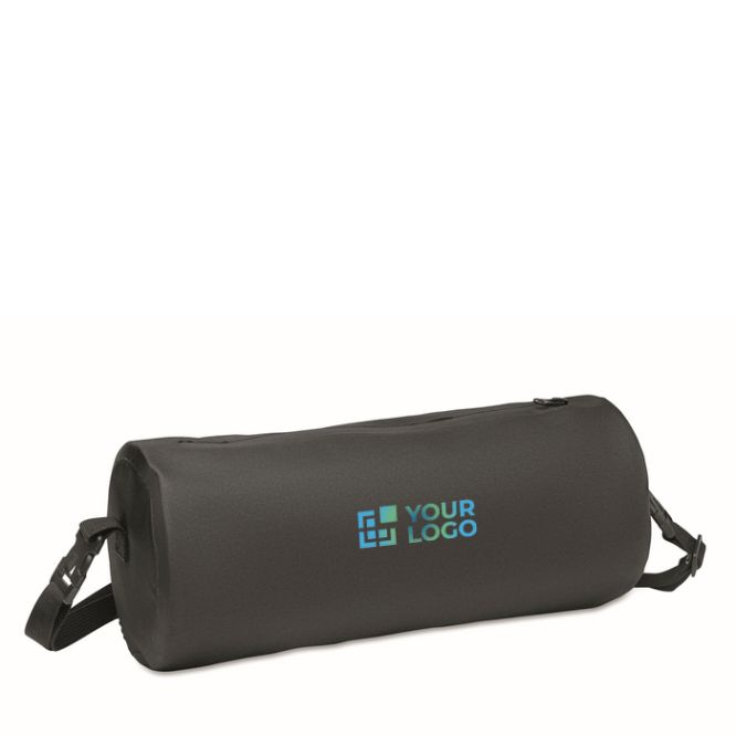 Sac de sport cylindrique en RPET avec sangle amovible