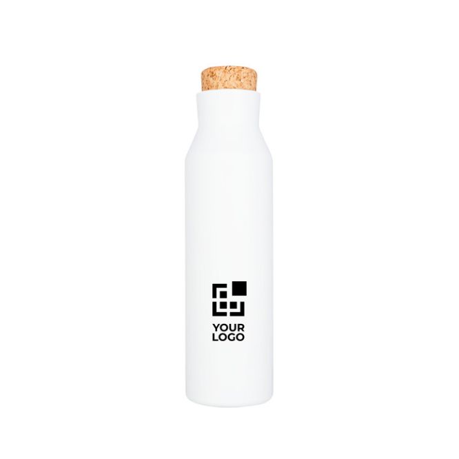 Bouteille personnalisée avec bouchon en liège avec zone d'impression