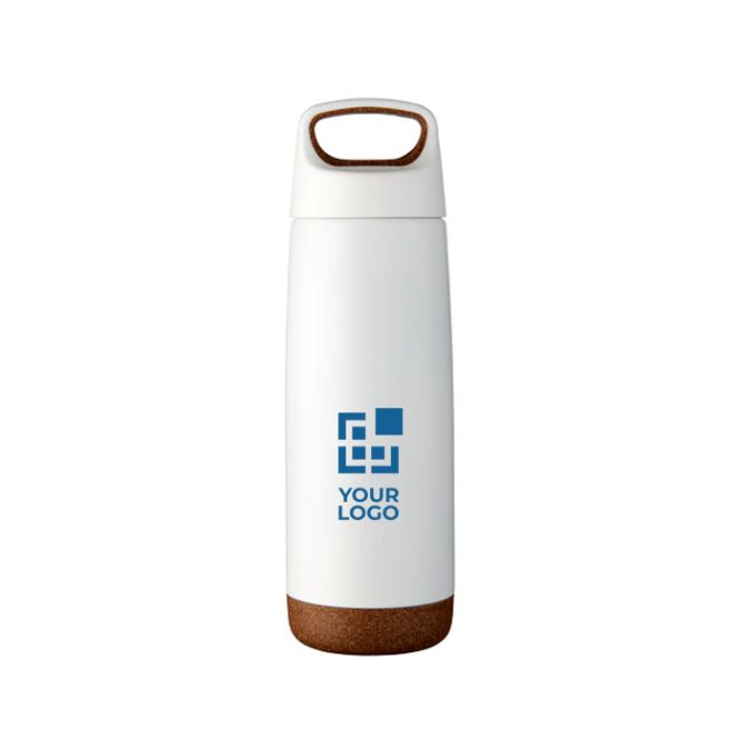 Bouteille en acier moderne et tendance avec zone d'impression