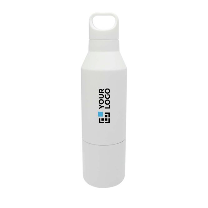 Bouteille isotherme en inox recyclé avec gobelet amovible 600ml