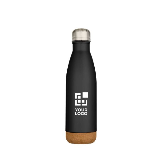 Bouteille en acier inoxydable à double paroi avec base en liège 500 ml