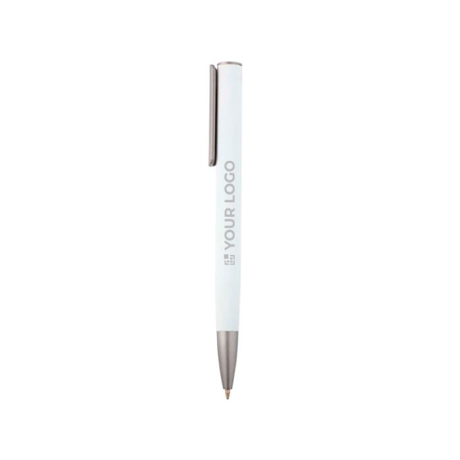 Stylo en aluminium recyclé avec clip en plastique, encre noire