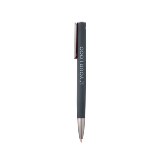 Stylo en aluminium recyclé avec clip argenté, encre bleue