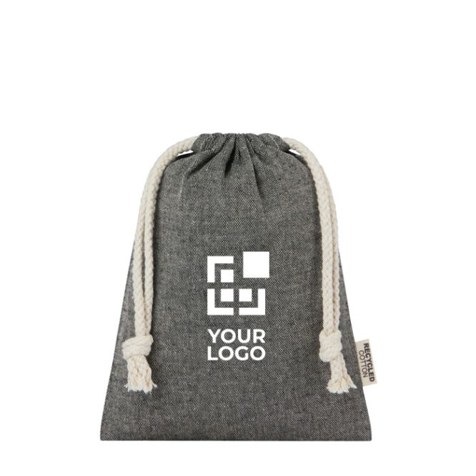 Petit sac en coton recyclé GRS à cordon de serrage 150 g/m²