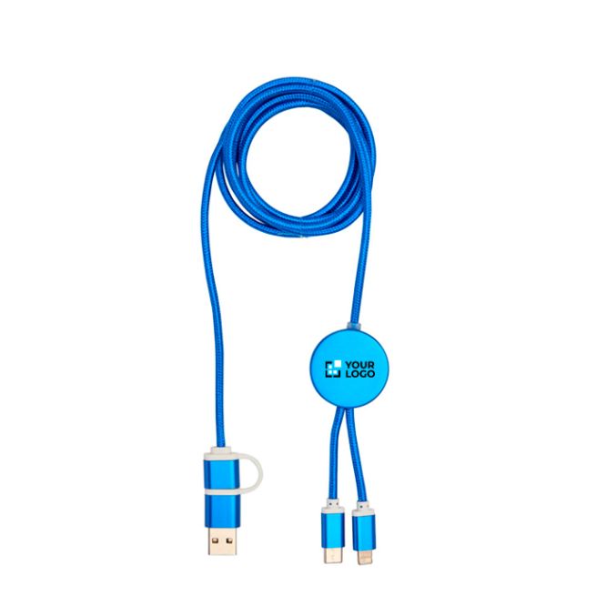 Câble de charge plastique recyclé et aluminium synchronisation 5 en 1