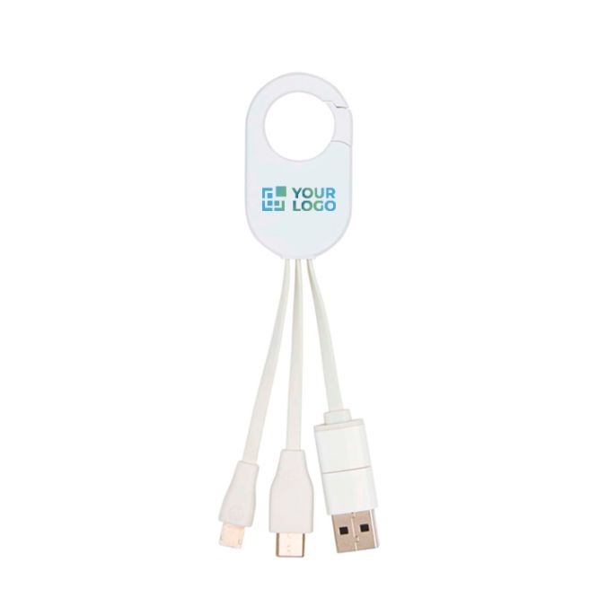Câble de charge en plastique recyclé avec plusieurs connexions 4 en 1