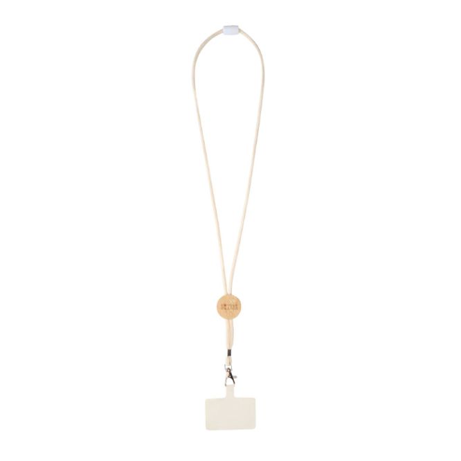 Tour de cou pour téléphone avec détail en bambou écologique au centre