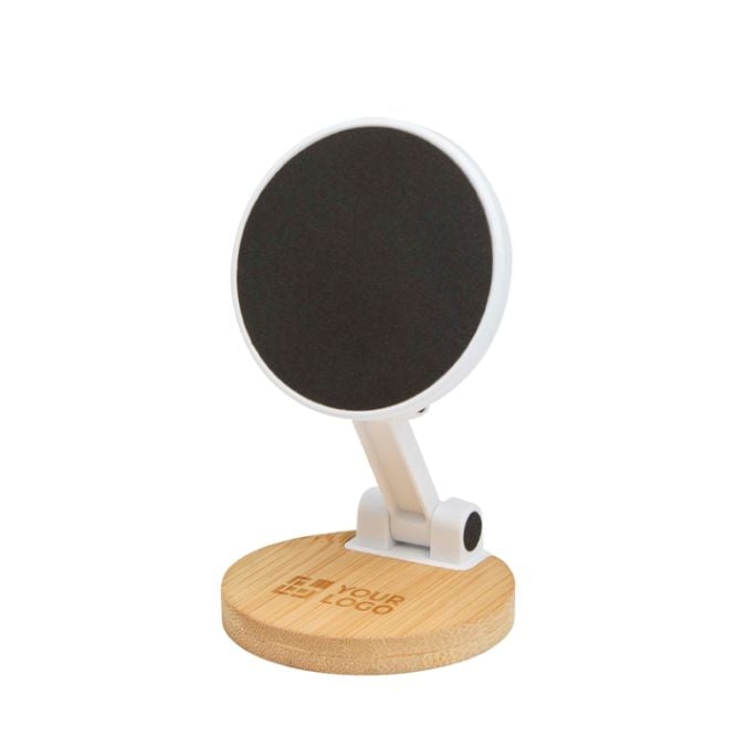Support magnétique pliable pour téléphone avec base en bambou