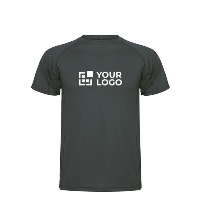 T-shirt technique pour enfant en tricot piqué polyester 150 g/m² Roly avec zone d'impression