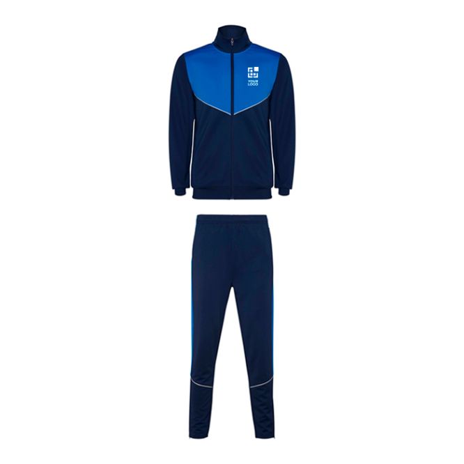 Survêtement bicolore unisexe en polyester 225 g/m² Roly Bicolor Unisex-Trainingsanzug aus Polyester, 225 g/m2 Roly 