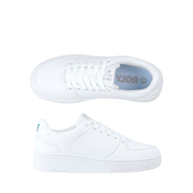 Chaussures unisexes blanches avec semelle en caoutchouc Roly Weiße Unisex-Sneaker mit Gummisohle, Roly 