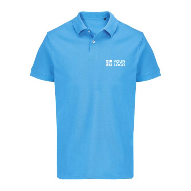 Polo coton peigné homme manches courtes 2 boutons 