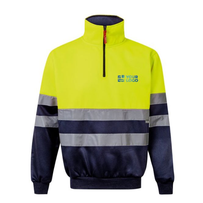 Pull polaire grande taille polyester avec col montant 300 g/m² 
