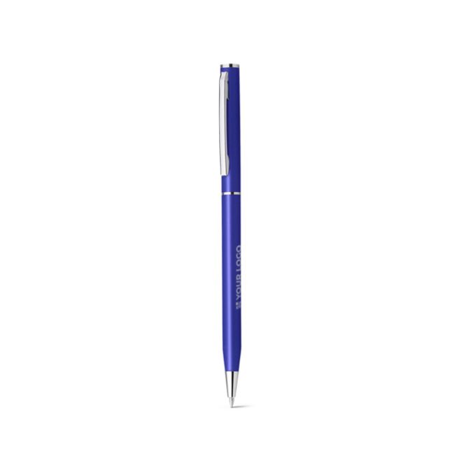 Stylos publicitaires en aluminium à encre bleue Vip Colors