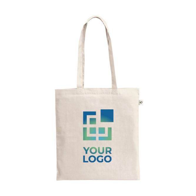 Sac de courses en coton bio avec anses longues 180 g/m²
