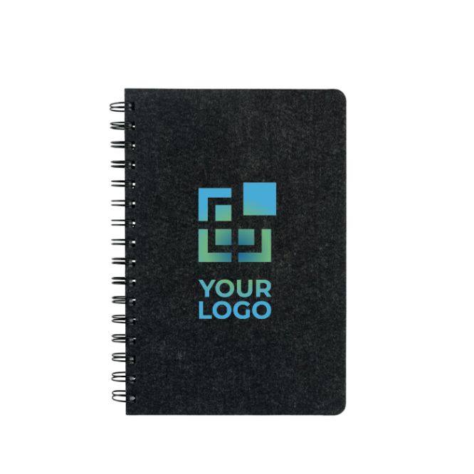 Carnet en feutre recyclé avec couverture semi-rigide A5 pages lignées