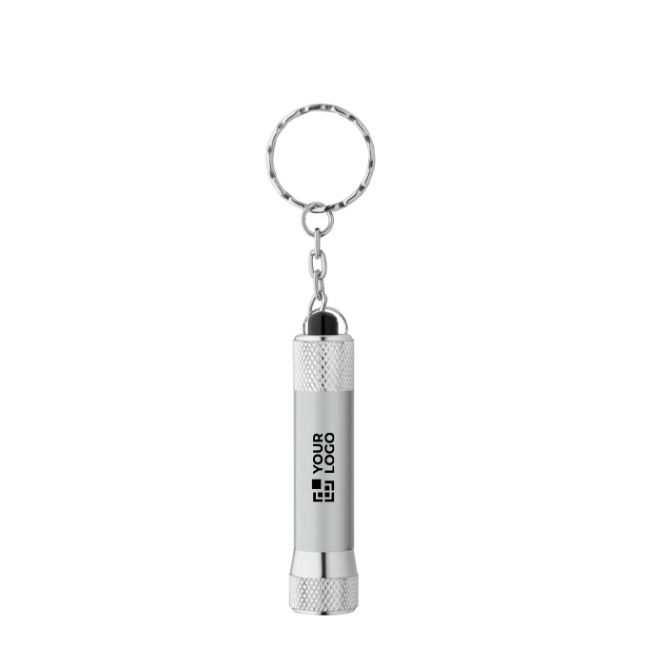Porte-clés aluminium partiellement recyclé avec lampe LED 3 positions