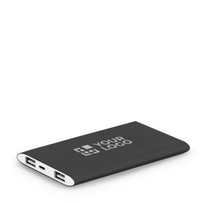 Batterie externe portable en aluminium avec lampe LED 7.200 mAh