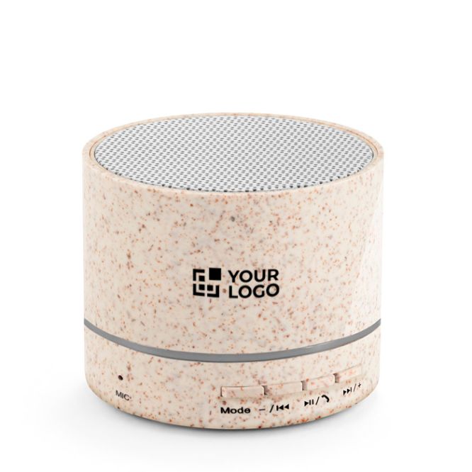 Enceinte portable en fibre de blé avec bluetooth et puissance de 3W
