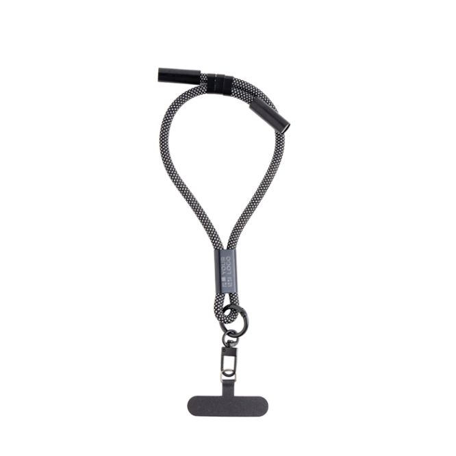 Lanière poignet en PVC et nylon à charge rapide USB-C pour téléphone