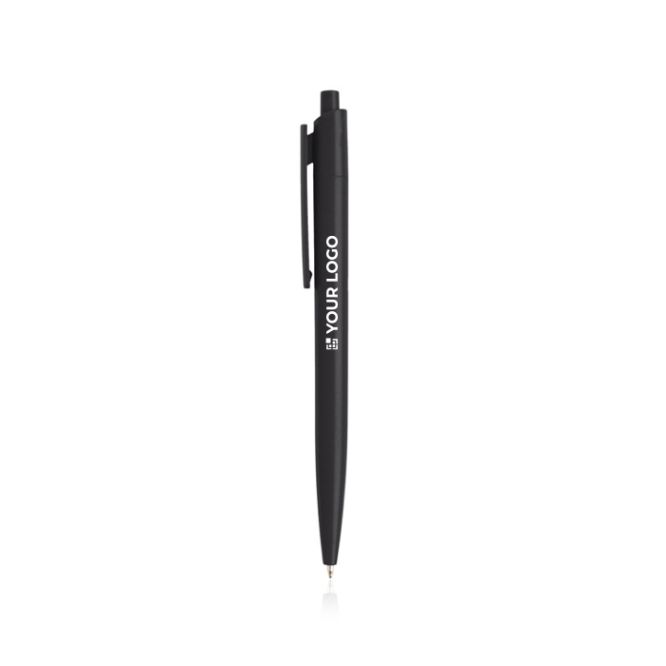 Stylo écologique avec corps uni et clip large à encre bleue