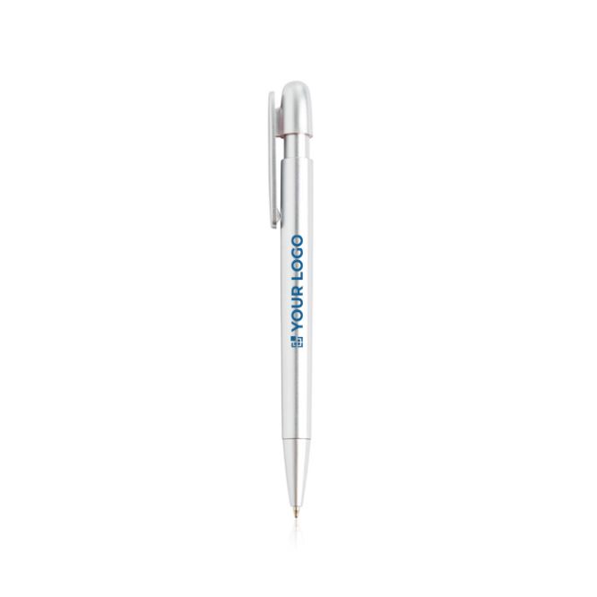 Stylo en plastique recyclé avec clip large et encre bleue