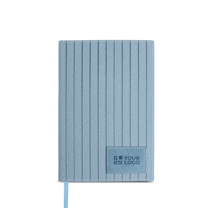 Carnet en PU texturé avec patch personnalisable A5 pages lisses