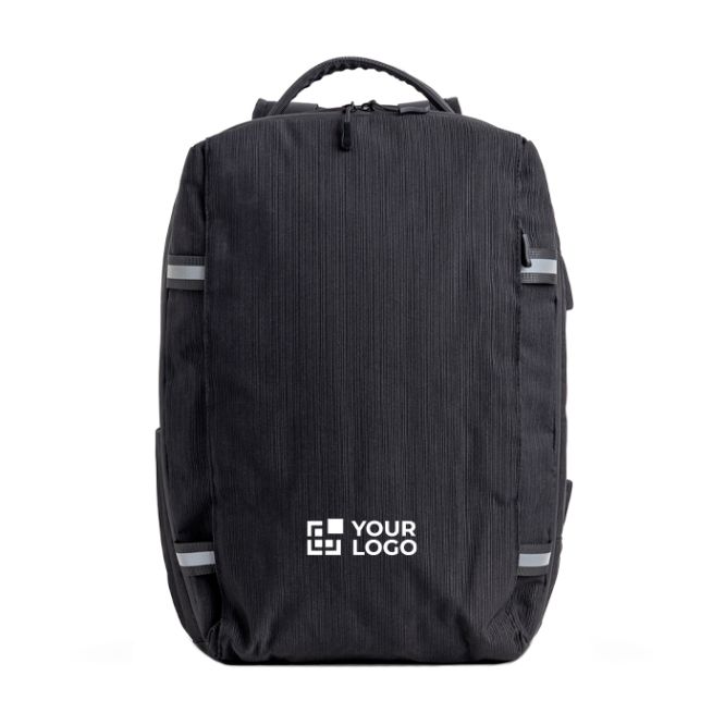 Sac à dos en bambou jacquard avec fermetures éclair étanches PC 15,6’’