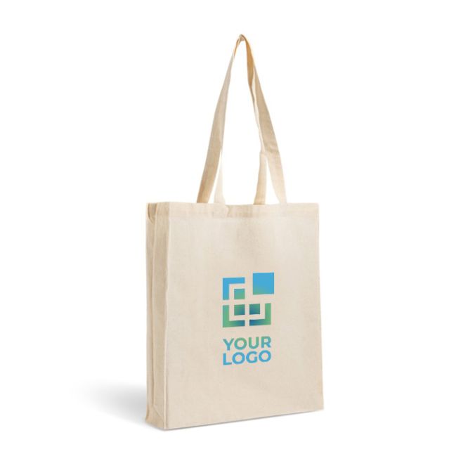 Sac en coton avec soufflet complet pour plus de capacité 140 g/m²