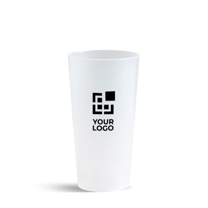 Gobelet réutilisable en plastique, fabriqué en UE, 400 ml